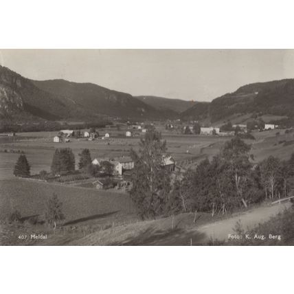 Meldal Norway Panorama Rare Aerial Real Photo Postcard
