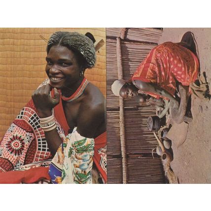 Swaziland Swazi Young Man Housewife Woman 2x Postcard s