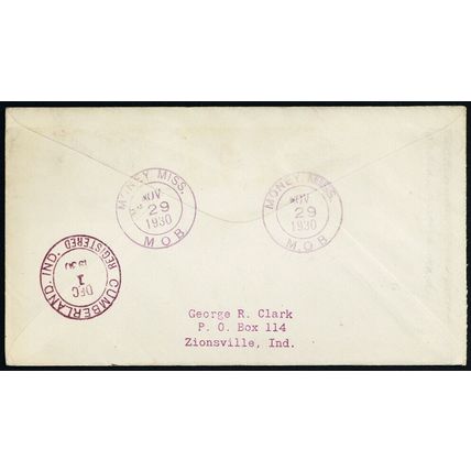 Money Bags in Purple Fancy Cancel Registered Cover - Stuart Katz