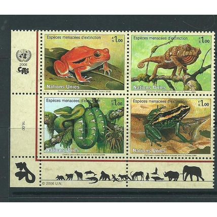 united nations geneva sgg520 endangered species sg g520 mnh set 2006