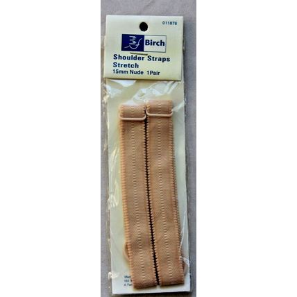 Birch 1 Pair of Nude Stretch Shoulder Straps - 15mm