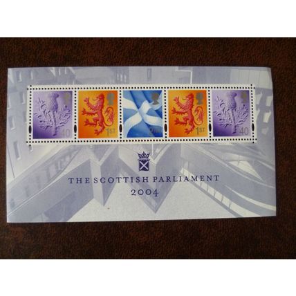 GB 2004 Opening of Scottish Parliament Miniature Sheet SGMSS152 Thistle Lion