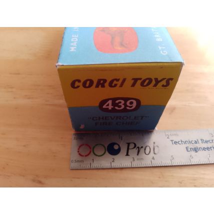 Corgi 439 Chevrolet Fire Chief Reproduction /Replica Box