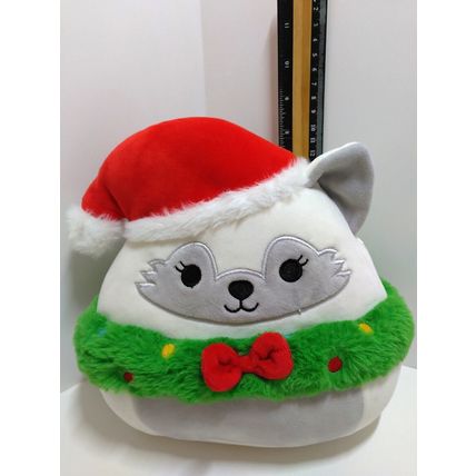 Squishmallows Gracelynn Arctic Fox Christmas Wreath Squishy Stuffed Plush Toy 10