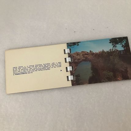 Vintage Mini Tourist Photo Booklet Historic Mackinac Island