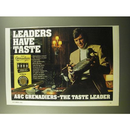 1982 A&C Grenadiers Cigars Advertisement - Leaders have taste