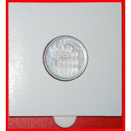Ⰶ FRANCE (1965-1995): MONACO ★ 1/2 FRANC 1965 SHIELD HOLDER★LOW START★NO RESERVE