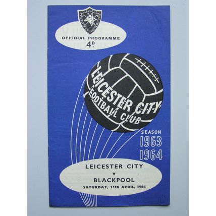 LEICESTER CITY v BLACKPOOL Div1 11/04/1964 Signed/Autographed by GORDON BANKS