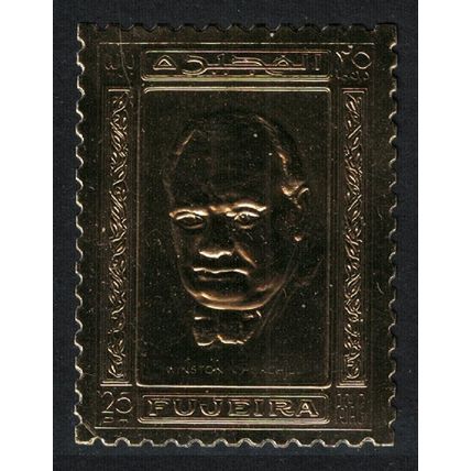 Fujeira Sir Winston Churchill GOLD FOIL 1969 MNH