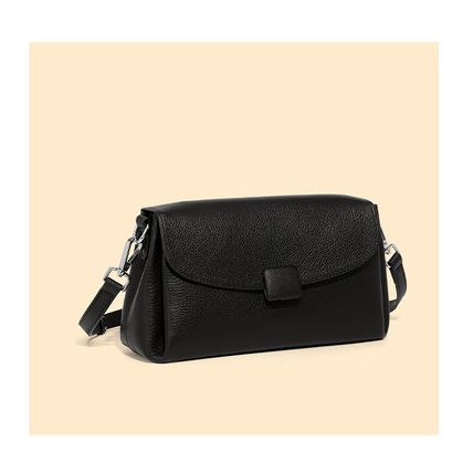 Genuine Leather Women Large Casual Handbag Black