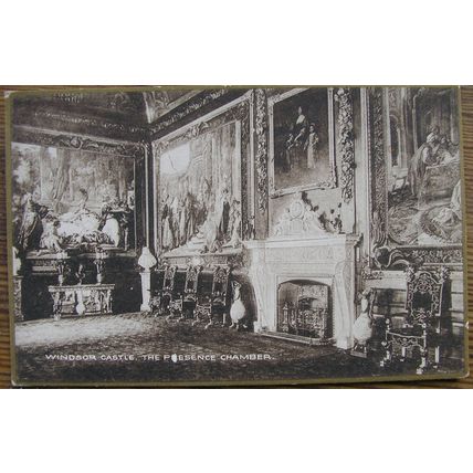 vintage postcard The Presence Chamber, Windsor Castle