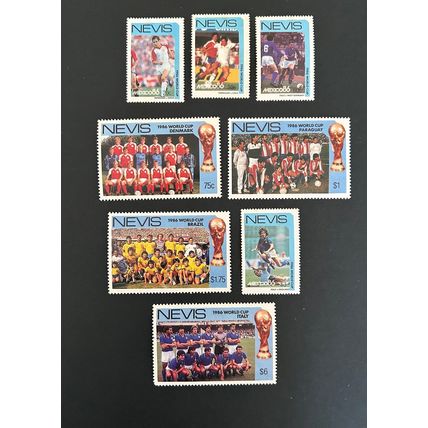 Nevis Stamps. 1986 Football World Cup SG 393-400 MNH Part Set