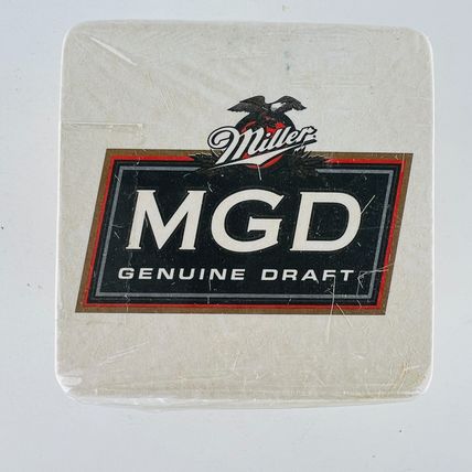 Miller Genuine Draft MGD Beer Bar Coaster 100 Pack NEW Home Man Cave Bar Supply