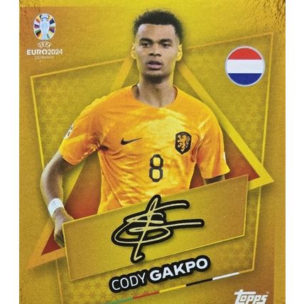 Topps - Euro 2024 - Cody Gakpo - Signature Gold Sticker Netherlands NED SP