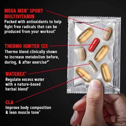GNC AMP Men’S Ripped Vitapak Program, 4 in 1 Product Vitamin Pack, Metabolism &