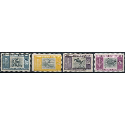 Sports: 4 Values - Bolivia 1951 - NM H - MiNr 478, 481 & 485/6