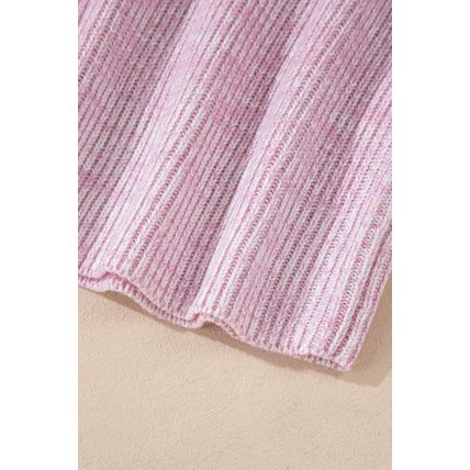 Bonbon Neutral Colorblock Tie Back Sweater