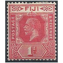 Fiji 1923 SG230 1d Carmine Red Mounted Mint