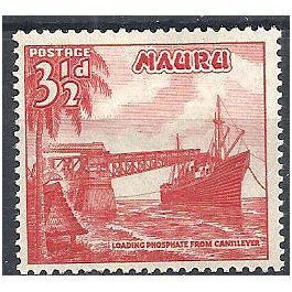 Nauru 1954 SG50 3 1/2d Scarlet Mounted Mint ..