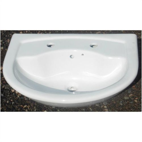 Shires Aspen 58cm 2 Tap Hole semi-recessed Basin in WHITE