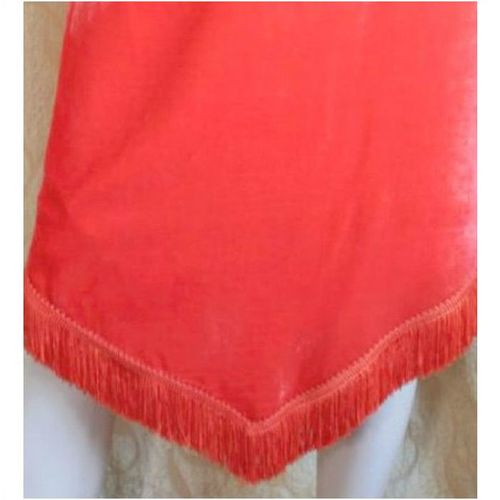 Karen Millen Orange Fringed Velvet Skirt Size 12 New With Tag Designer