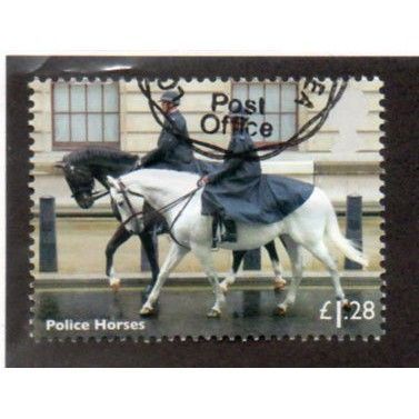 2014 £1.28 'WORKING HORSES- POLICE HORSES 'FINE USED (EBID31-778)