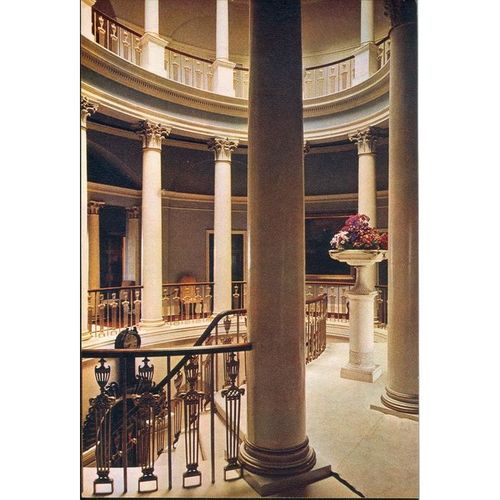 Vintage GB Postcard - Culzean Castle - Ayrshire, Scotland - Oval Staircase
