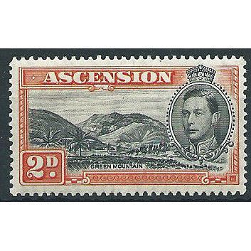 Ascension 1938 SG41 2d Black & Red-Orange Perf 13.5 Mounted Mint ... .