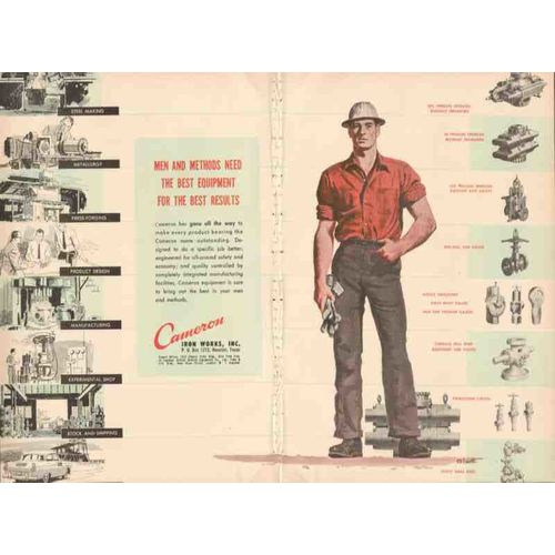 cameron iron works 1955 men methods best equipment results vintage ad