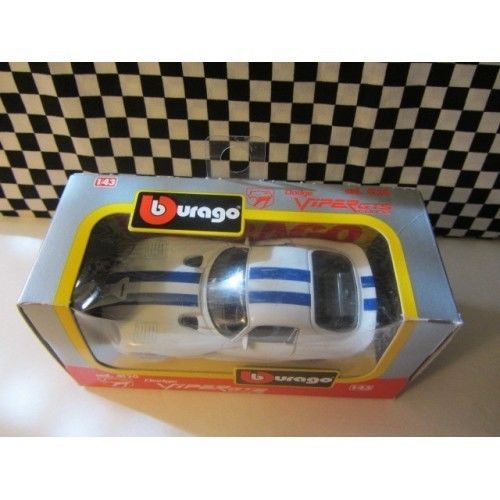 Burago 1/43 Scale Diecast Dodge Viper GTS Coupe White