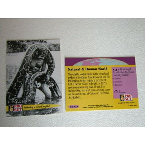 Pro Set 1992 Guinness Book of Records Trade Cards Card Variants (eb2)