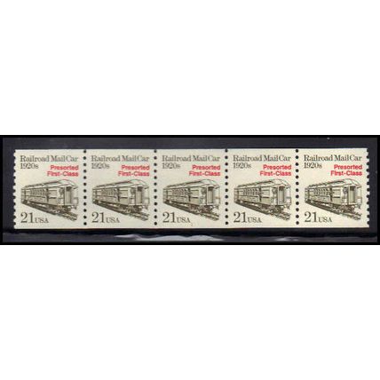 2265 21c Mail Car Very Fine MNH Dry Gum PNC 1/5 X1247