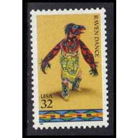 3075 32c Raven Dance Fine MNH W5266