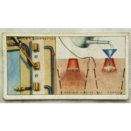 1936 Wills Household Hints 50 Making a Wireless Earth