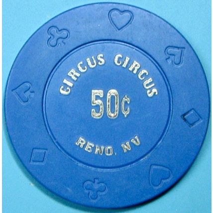 Circus Circus. 50¢ Casino Chip. Reno, NV. Y51.