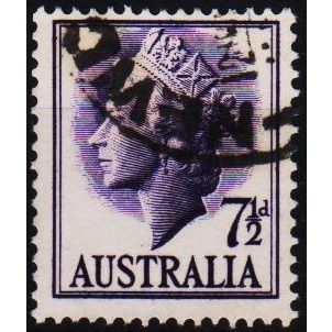 Australia. 1955 7 1/2d S.G.282b Used