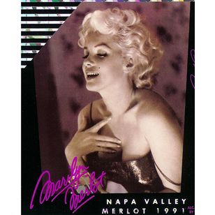VINTAGE 1991 NAPA VALLEY MARILYN MONROE 750ml BOTTLE OF Marilyn Merlot