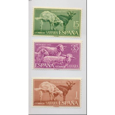 Spanish Sahara Stamps Scott #129 To 131, Mint Never Hinged