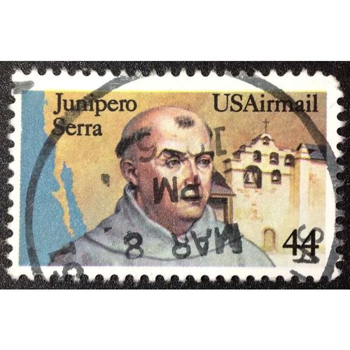 US Stamp #C116 used: 1985 Air Mail - 44c Junipero Serra [2]