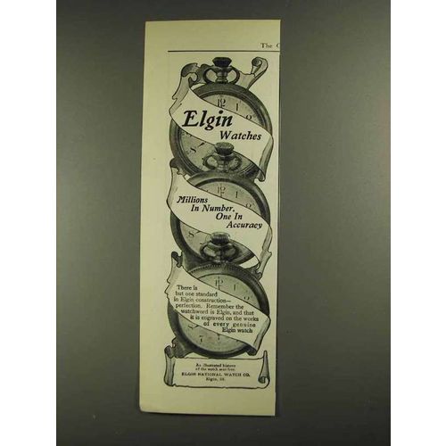 1903 Elgin National Watch Co Ad - One in Accuracy