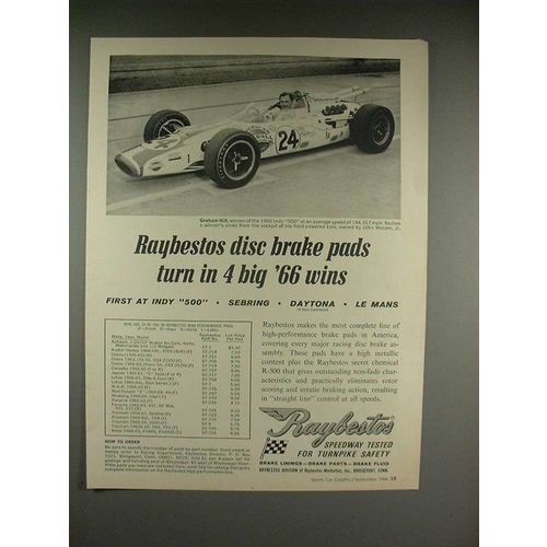 1966 Raybestos Disc Brake Pads w/ Graham Hill
