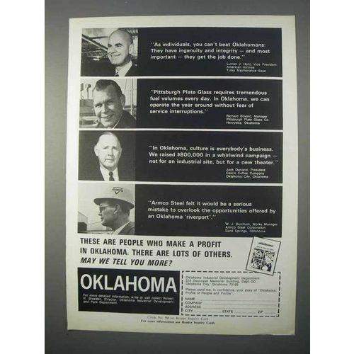 1966 Oklahoma Industrial Development Ad - Individuals