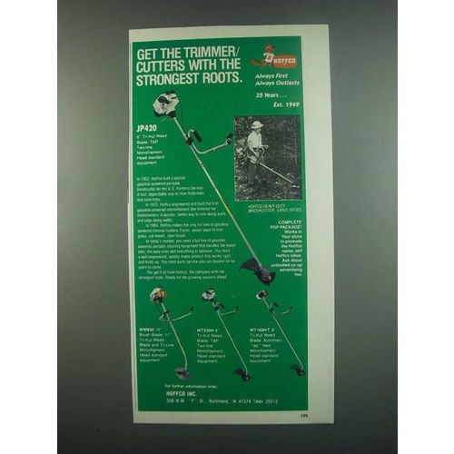 1984 Hoffco Trimmers Ad - JP420 WW850 WT320H WT160HT