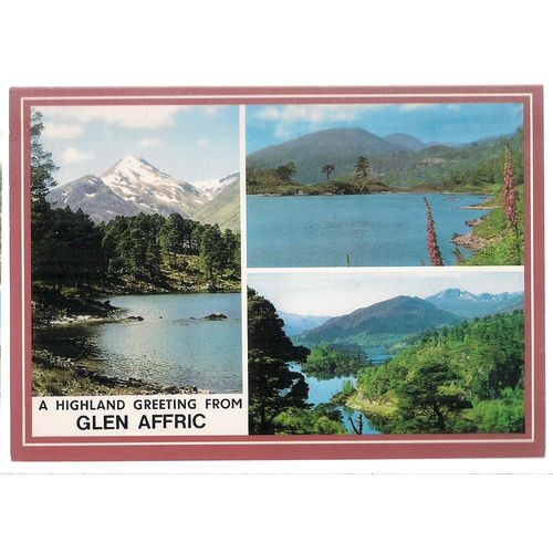 multiview , GLEN AFFRIC, INVERNESS-SHIRE, SCOTLAND unused postcard =