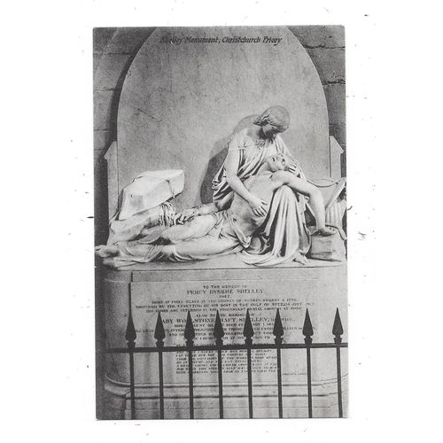 J.W.S. PUBLISHED POSTCARD OF SHELLY MONUMENT CHRISTCHURCH PRIORY HAMPSHIRE(3253)