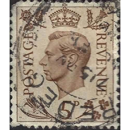 GB, King George VI definitive, brown 1938, 5d, #7