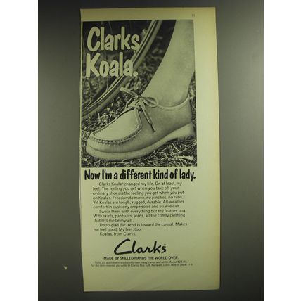 1974 Clarks Koala Shoes Advertisement - Now I'm a different kind of lady
