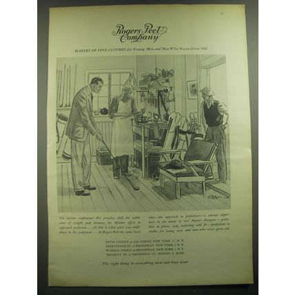 1947 Rogers Peet Clothing Advertisement