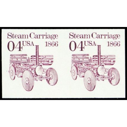 2451a, Mint VF NH 4¢ Steam Carriage Imperforate Pair Error .. Stuart Katz