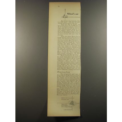1954 Meier's Isle St. George Sauterne Wine Ad - School's out